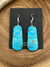 Maryellen Sterling Turquoise Slab Earrings - Blue