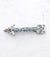 Laney Stamped Arrow 5 Stone Fashion Barrette - Turquoise