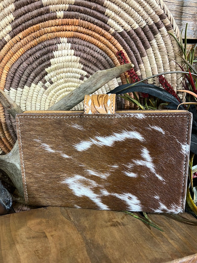 Tooled Cowhide Leather Wallet