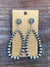 Lincoln Sterling Flower Post Navajo Hoop Earrings - 2.5"