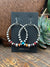 Jameson 3mm Varied Navajo Hoop Earrings with Multi Color Stones