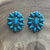Kole Turquoise Oval Cluster Post Earrings - 1.15"