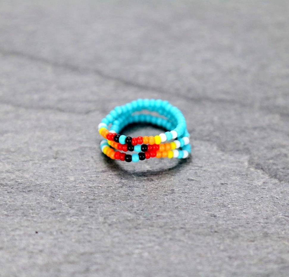 BLTOR Fashion Rings Turquoise Stackable Ring