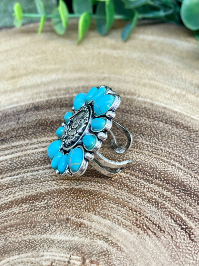 Chief Turquoise Fashion Cuff Ring
