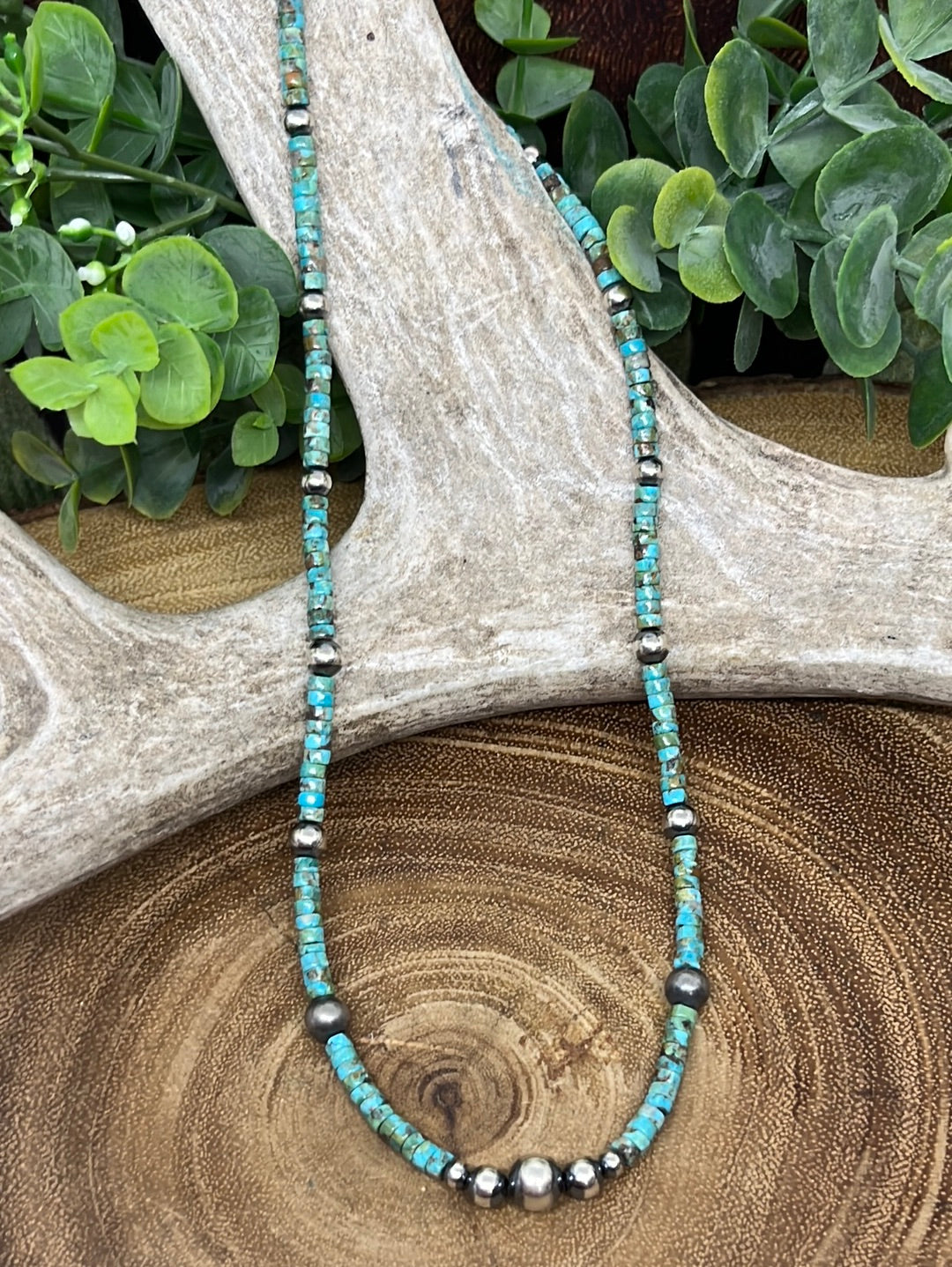 14″, 16″, 20″ 6mm Turquoise, Spiny Oyster + Navajo Pearl Bead Necklace