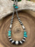 Sullivan Sterling Silver Saucer Bead & Navajo Pearl with Turquoise Necklace