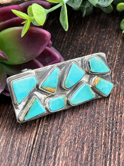 Riverside Sterling Silver and Kingman Rectangle Belt Buckle