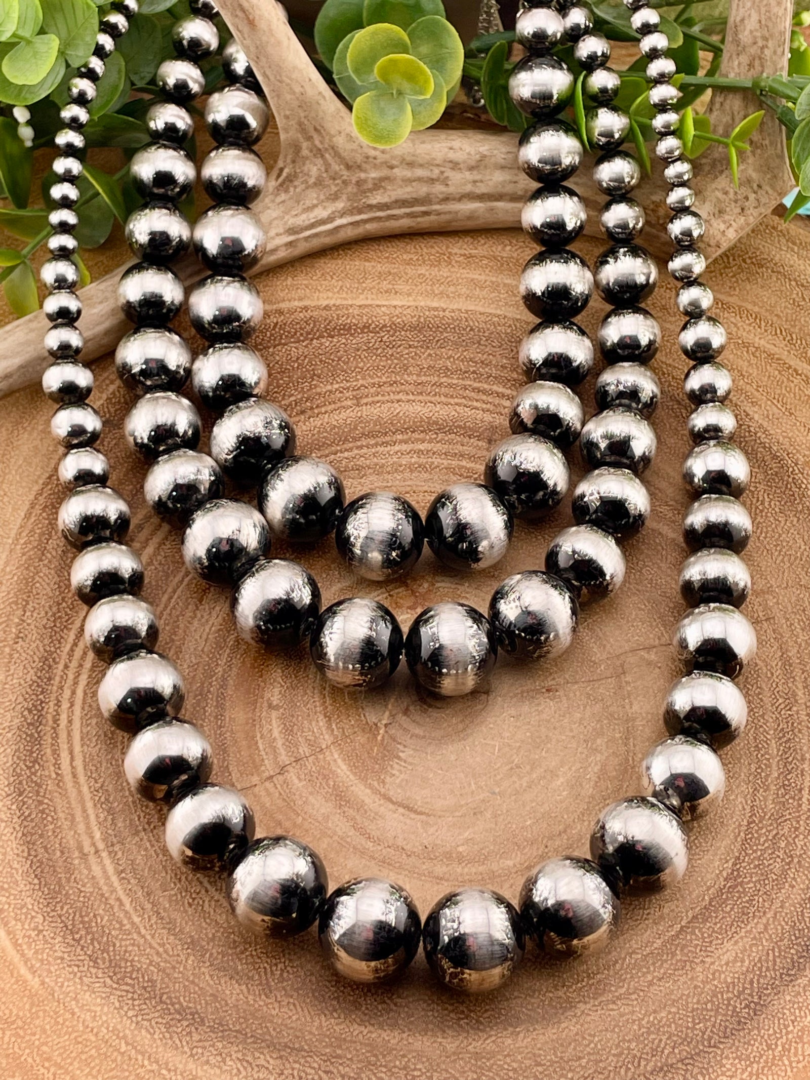 Sienna Varied Silver Bead Necklaces