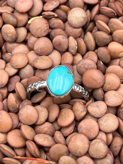 Brittany Assorted Single Stone Stamped Sterling Band Rings - Size 6
