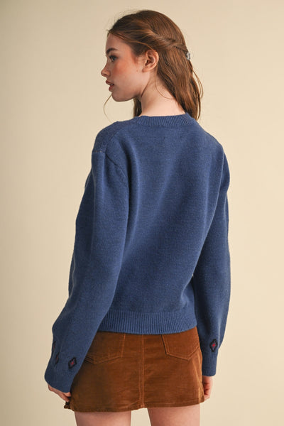 Navy Dog Sweater