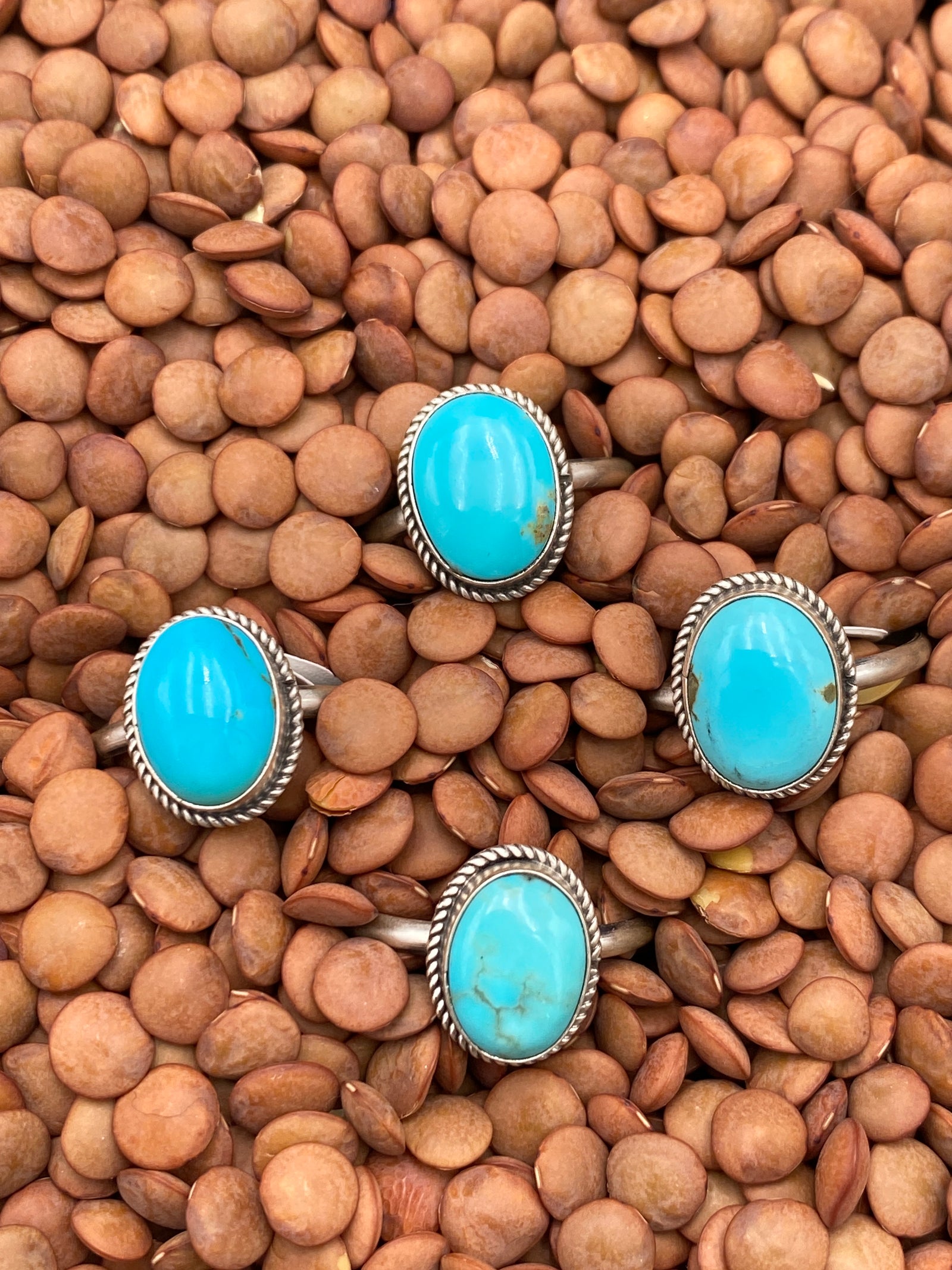 Laconia Sterling Roped Turquoise Oval Ring