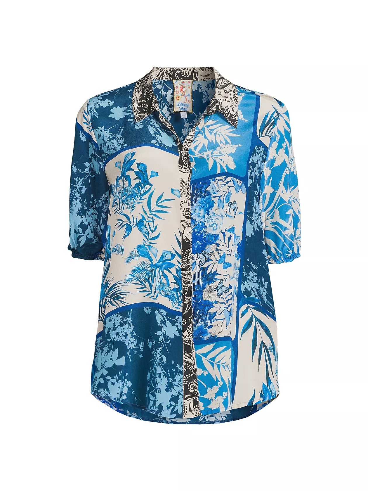 Johnny Was Steph Button Up- Blue Stitch