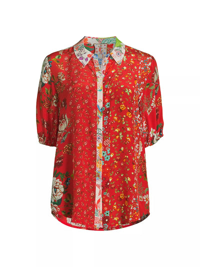 Johnny Was Steph Button Up - Attar Firey Print