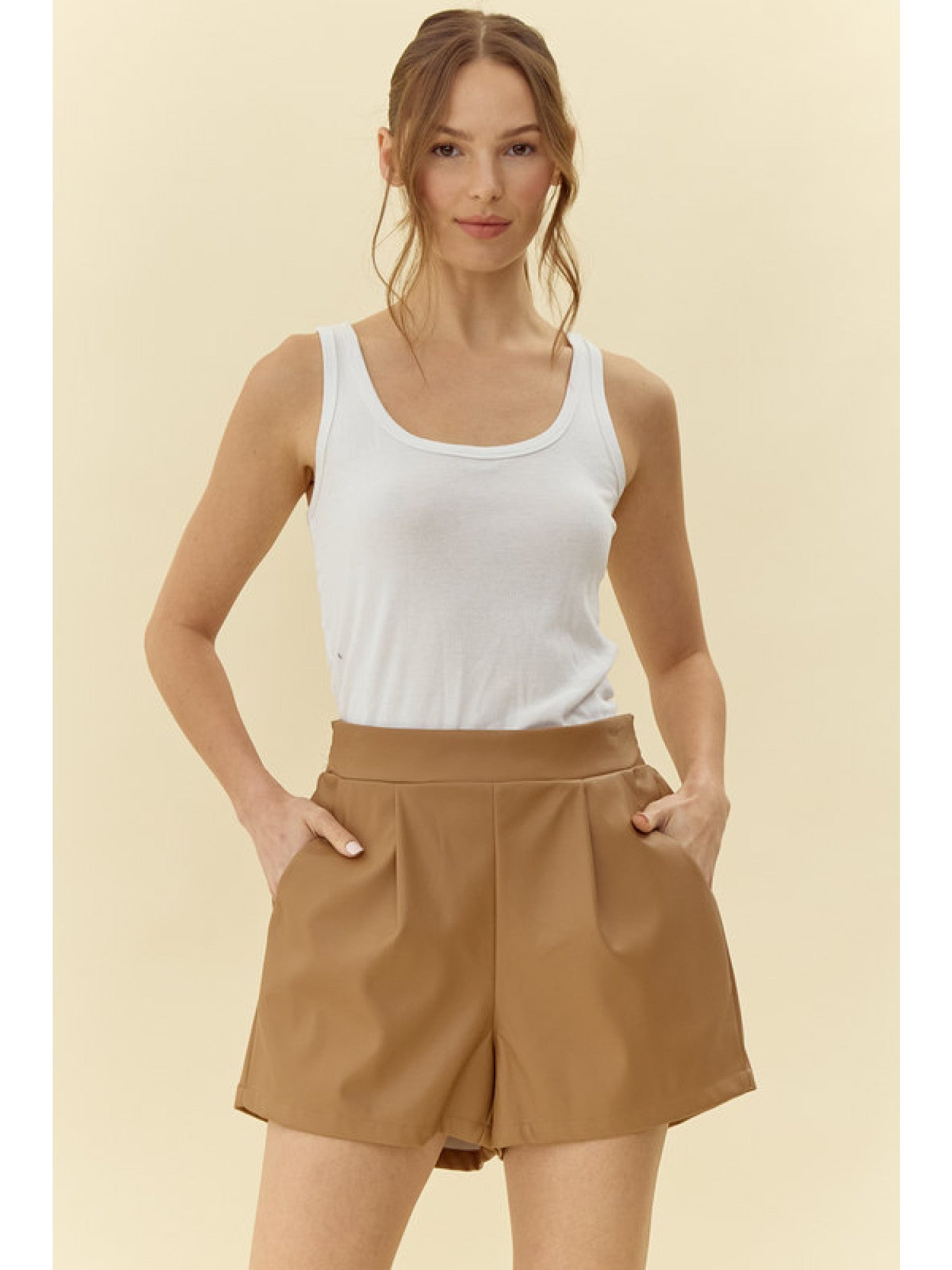 Kia Faux Leather Shorts