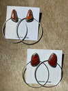 Candace Spiny Oyster Post Hoop Earrings