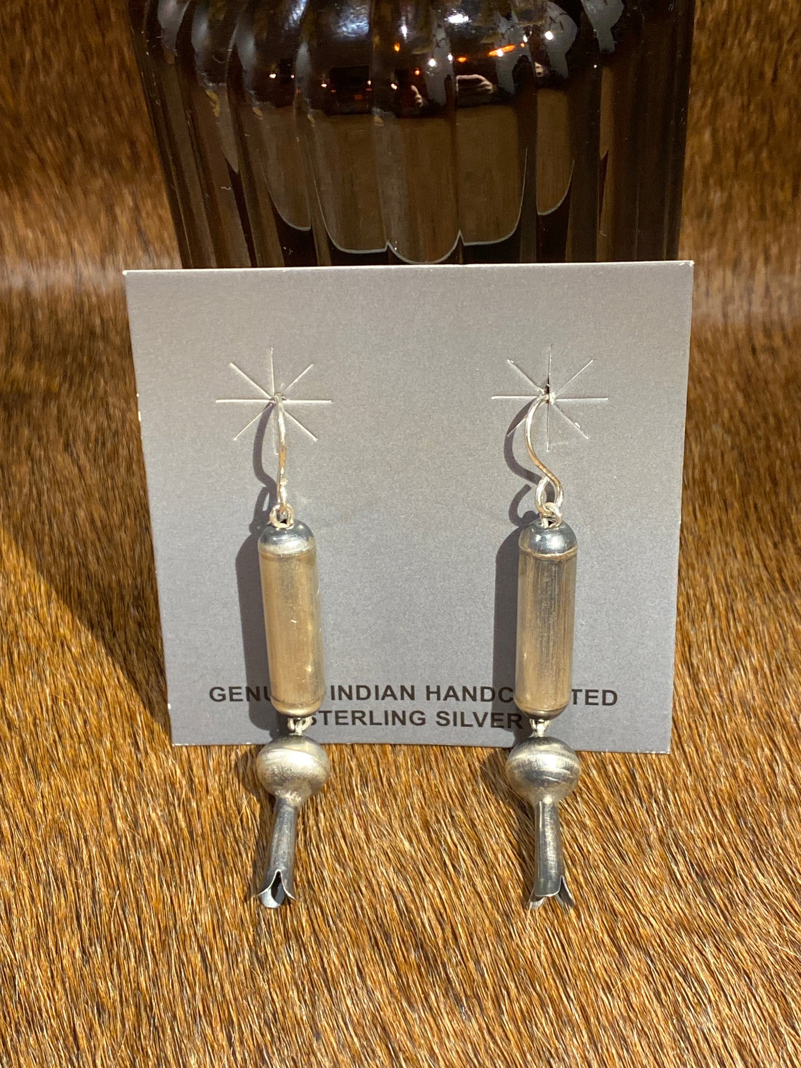Fiona Sterling Cylinder Flute Blossom Earrings