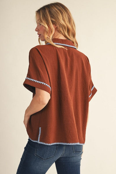 Nordheim Scallop Embroidery Detail Top