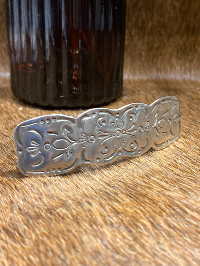 Susie Stamped Sterling Stamped  Barrettes