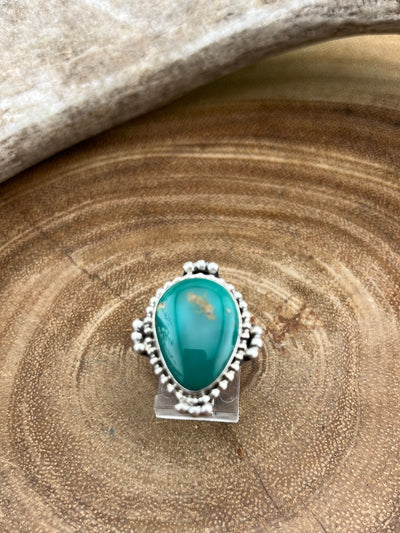 Kobuk Valley Sterling Framed Turquoise Ring