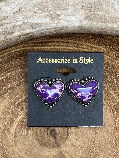 Mighty Heart Fashion Stud Earrings