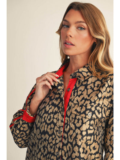 Leopard Button Down Shirtdress
