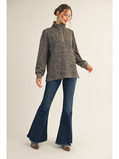 Textured Leopard Top