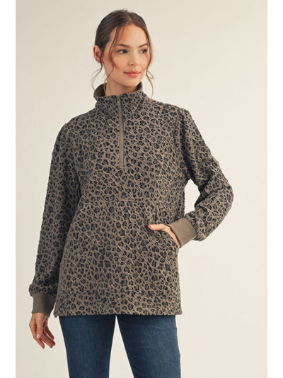Textured Leopard Top