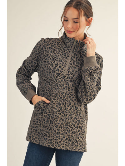 Textured Leopard Top