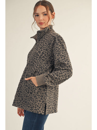 Textured Leopard Top