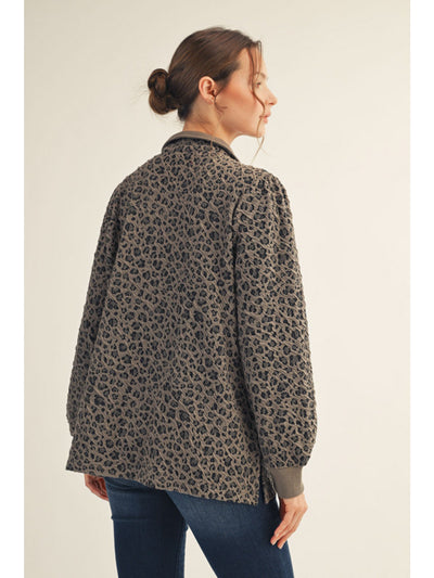 Textured Leopard Top