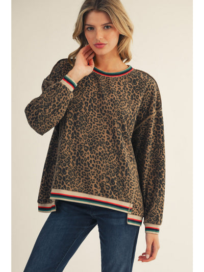 Leopard Rib Band Top