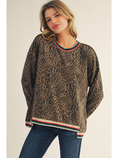 Leopard Rib Band Top