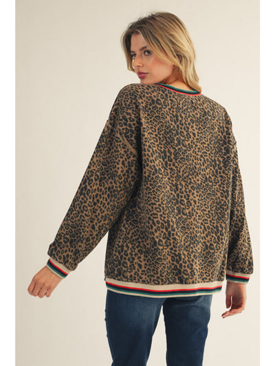 Leopard Rib Band Top