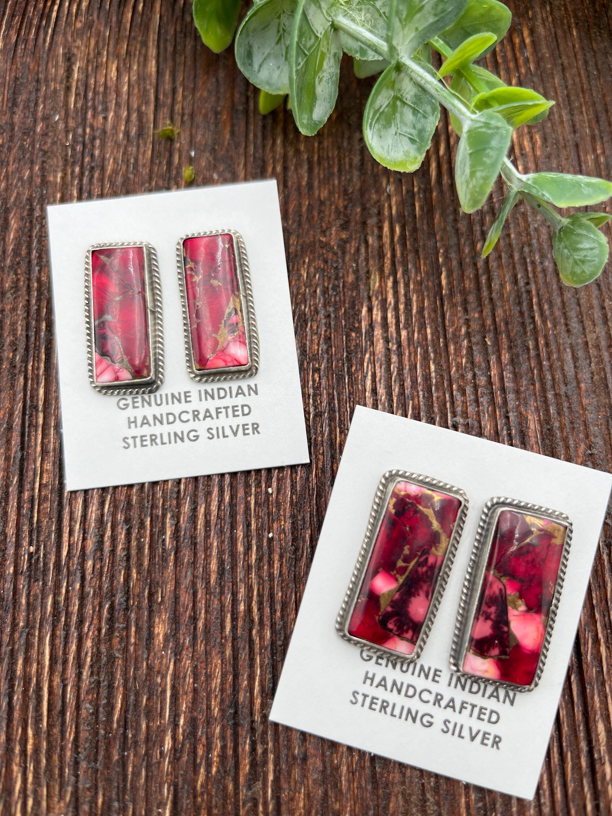 Sterling Roped Dahlia Rose Bar Earrings - 1"