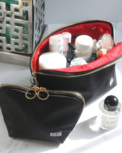 Signature Makeup Bag-Machine Washable Medium Cosmetic Bag