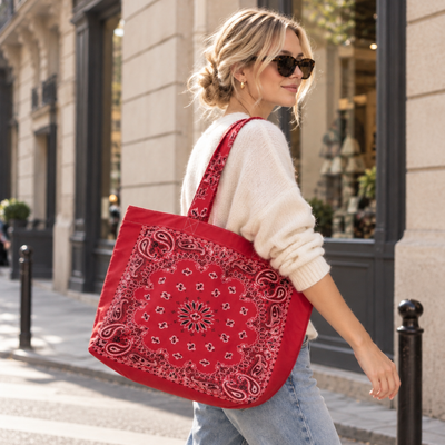 Ellison+Young Bandana Market Tote Bag