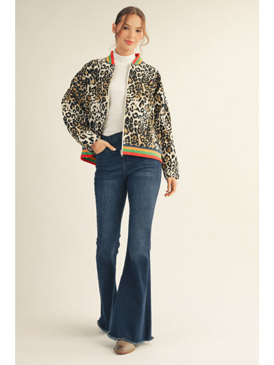 Leopard Bomber Jacket