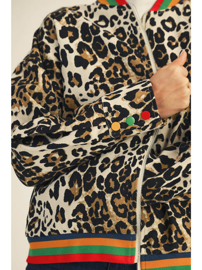 Leopard Bomber Jacket