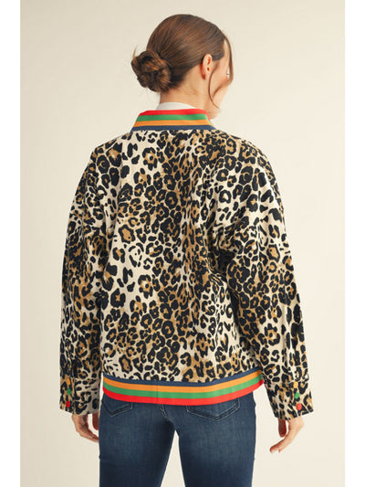 Leopard Bomber Jacket