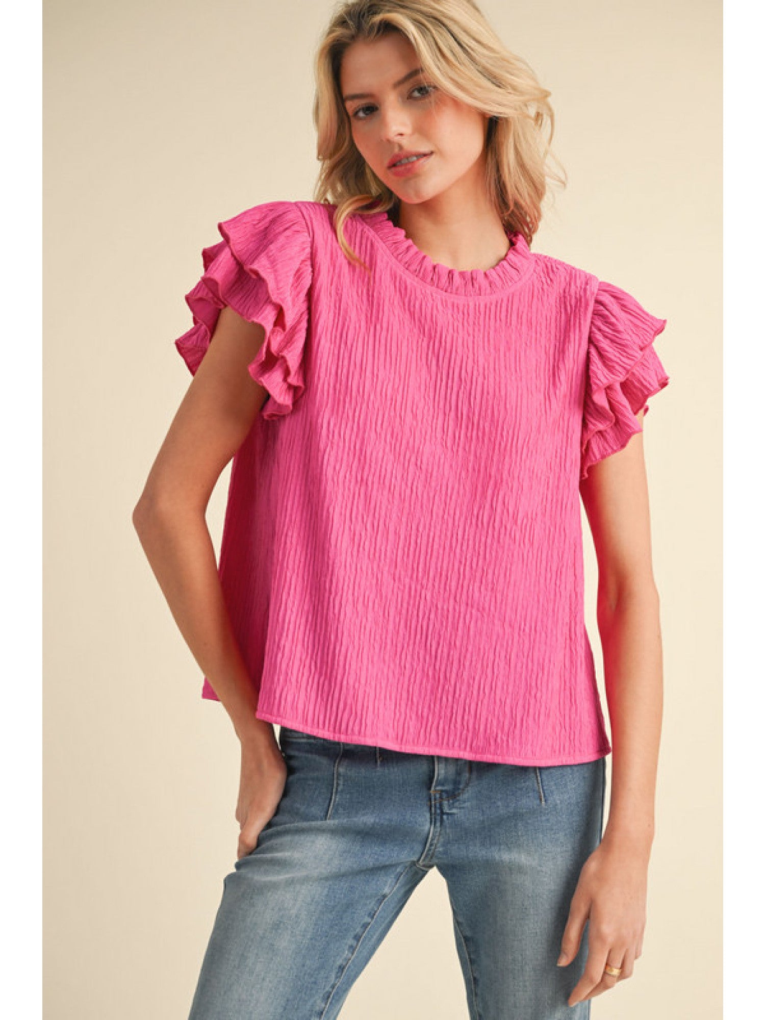 Jodi Ruffle Sleeve Top