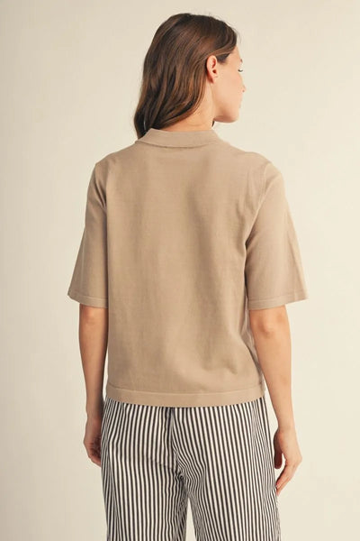 Taupe Comfy Sweater Top
