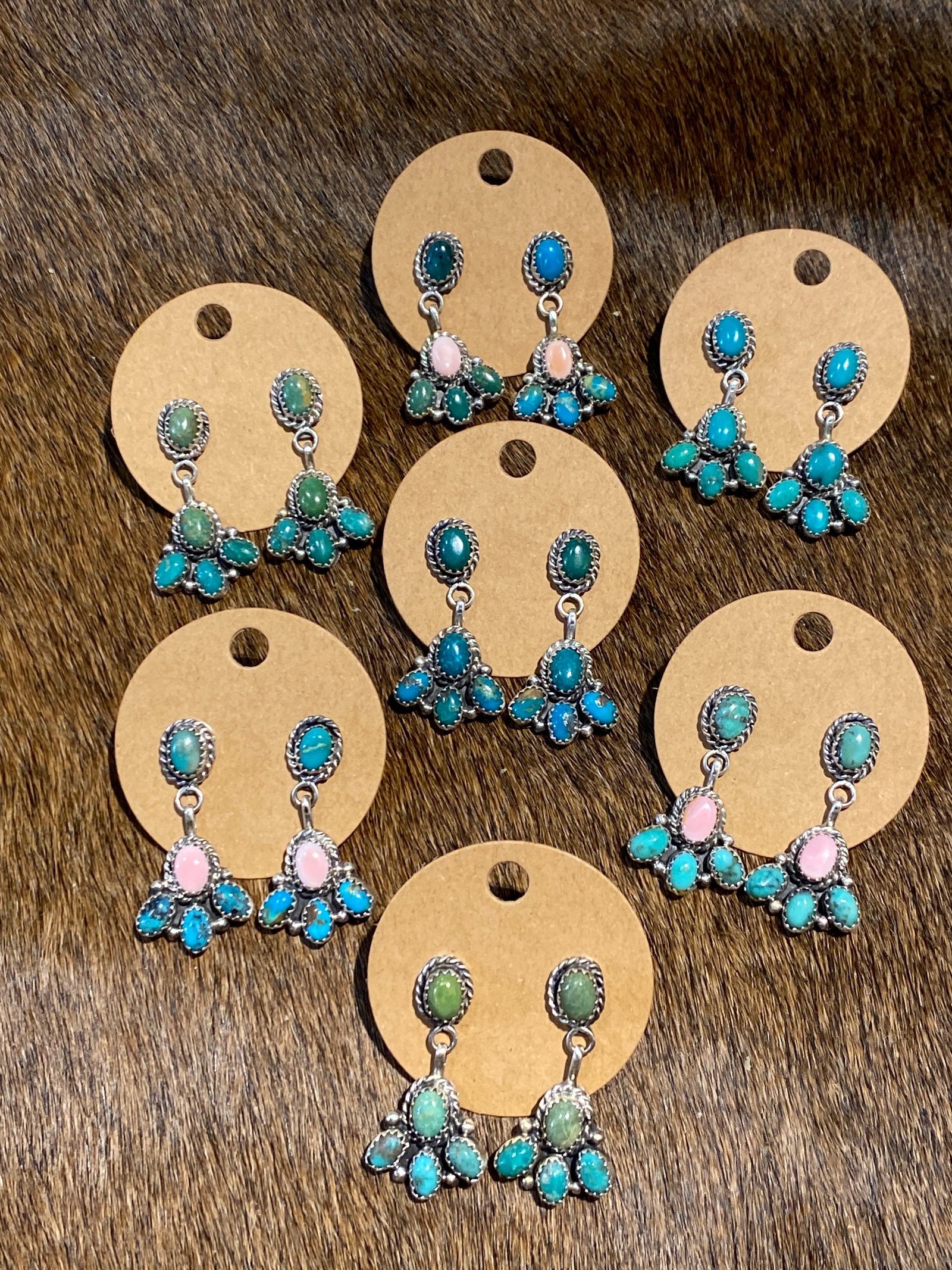 Padre Stone Post 4 Oval Drop Earrings