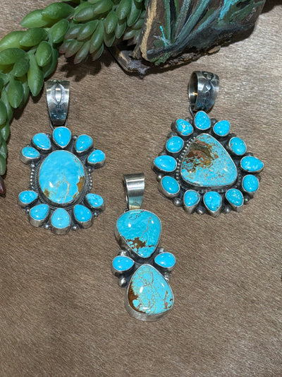 Mentor Assorted Sterling #8 Turquoise Pendants