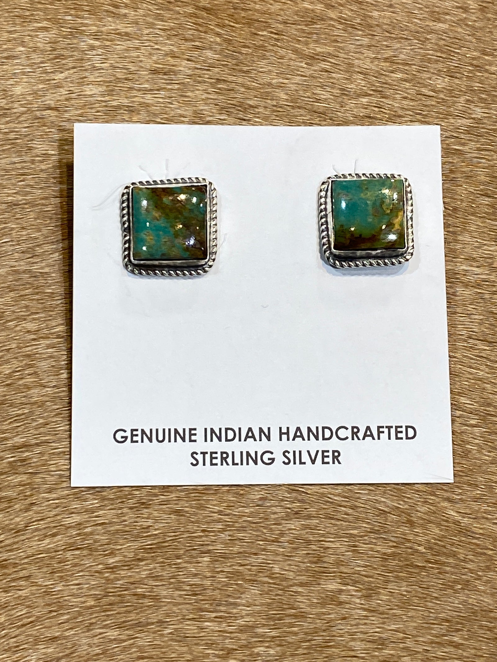 Mackenzie Kingman Square Sterling Stud Earrings - .5"