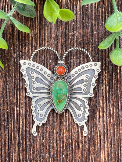 Garden Visitors Sterling & Stone Brooch/Pendant