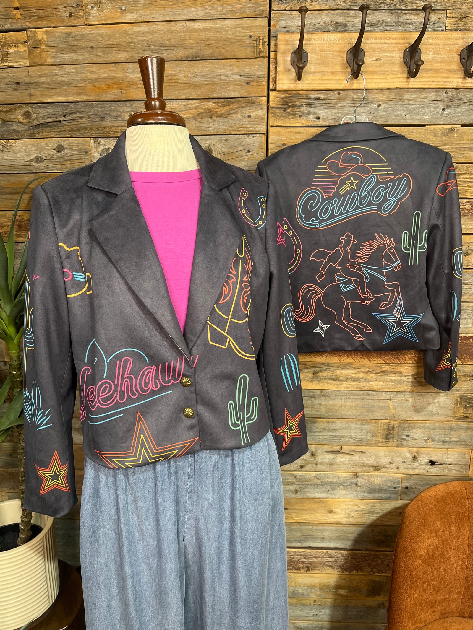 L & B Neon Cowboy Blazer