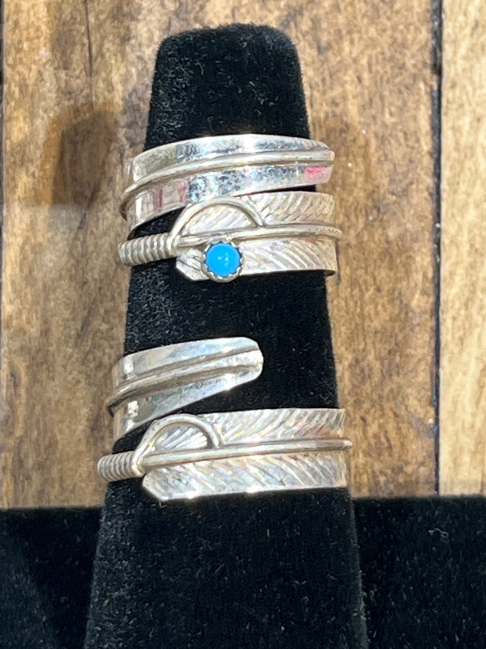 Wild & Free Sterling Feather Wrap Ring - Adjustable