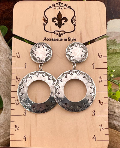 Jupiter Fashion Stamped Hoop Earrings