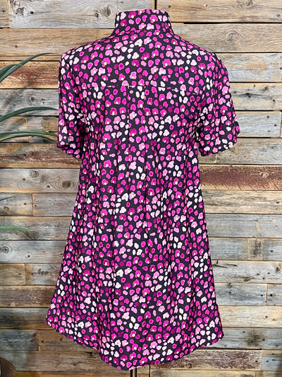 Kendal Black & Purple Floral Dress