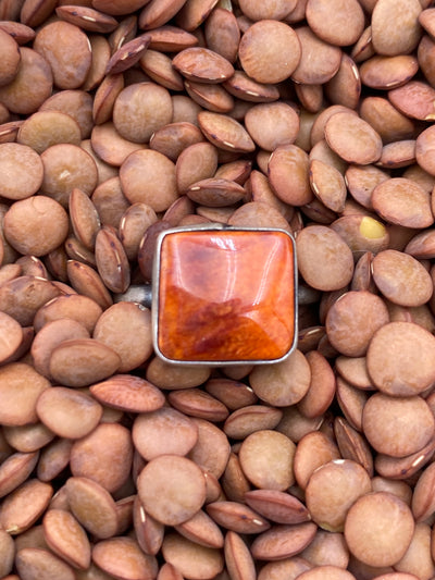 Rochester Simple Sterling Orange Spiny Ring